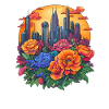 Vibrant flower city
