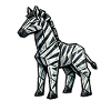 Geometric Zebra Silhouette