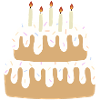 Two-Tier Cake with Candles