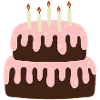 Pastel Pink Cake Birthday Illustration