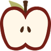 Cute Half-Apple Face Emblem