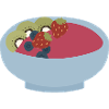 Frucht-Smoothie-Schüssel-Illustration