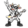 Cow Rock Heavy Metal Funny Gift