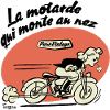 La motarde qui monte au nez