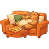 Capybara Sofa Pizza Relaxed Relax Motif
