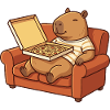 Capybara Sofa Pizza Cozy Animal Design