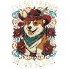 Cowboy Corgi Hund
