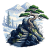 Mountain Staircase to Pines