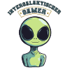 intergalaktischer gamer alien zocken