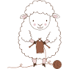 Sheep Knitter Wool and Needles