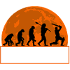 Evolution of Cricket Player Batsman Silhouette