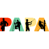 Papa Electrician Sparky Retro Silhouette