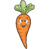 Cute Carrot Cartoon Motif
