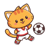 Kitten Football Cartoon in Action