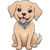 Cheerful puppy friend cartoon