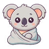 Cuddly Koala in Pastel Wrap