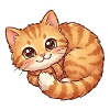 Écharpe douillette orange pour chat