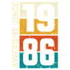 Retro 1986 Spiele-Logo