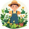 Gardener Green Thumb Plant Understander Motif