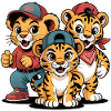 Cute Lion Tiger Leopard Friends