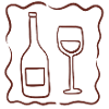 Wine Bottle and Glass Sketch