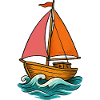 Segelboot am Meer