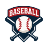 Baseball Emblem Shield with Ball