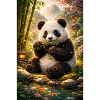 Panda im Zen-Garten