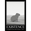 Funny Existence Quote - Capybara Sarcasm