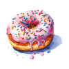 Donut with sprinkles