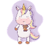 Coffee-drinking unicorn