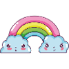 Pastel Rainbow Clouds Charm
