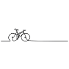 Wheel Lines Silhouette on Black Background