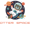 Otter in Space Retro Comic