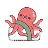 Cute Octopus Sushi Funny