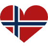 Norway heart flag