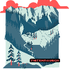 Piste Rush Mountain Landscape Illustration