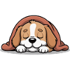 Sleeping Beagle Soft Toy