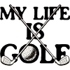 Crossing Golf Clubs Ball