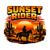 Sunset Rider – Western Cowboy at sunset