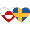 Greenland Sweden Flag Heart