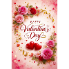 Valentine's Love Roses with Hearts