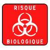Biologisches Gefahrzeichen, Infektionsrisiko, Material