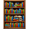 Bookcase Illustrato Library