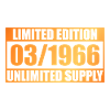 60e anniversaire édition limitée - ꝏ Approvisionnement 03/1966