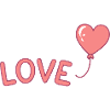 Pastel Love Balloon Illustration