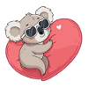 Koala Smiling Heart