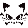 Cats Skull | Minimal Skull & Bones motif