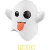 Fluffy Ghost with Tongue