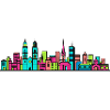 Zurich City Skyline Grossmunster Modern Art